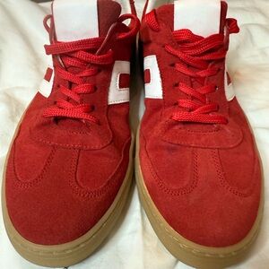 Cruza Red Sneakers with White Accents size 9.5 casual preppy comfortable simple